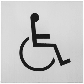 Hermat OA-Hinweisschild, 3731 Behinderte, edelstahl matt