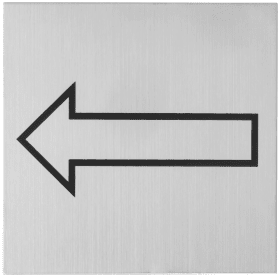 Hermat OA-Hinweisschild, 3731 Pfeil, edelstahl matt