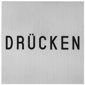 Hermat OA-Hinweisschild, 3731 Drücken, edelstahl matt