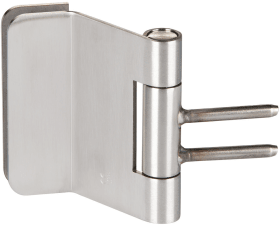 Hermat Glastürband 6351/HOLZ,3tlg,DL,FT40,rund,edelstahl matt