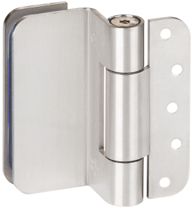 Hermat Glastürband 6352/FALZ,3tlg,FT24,rund,edelstahl matt