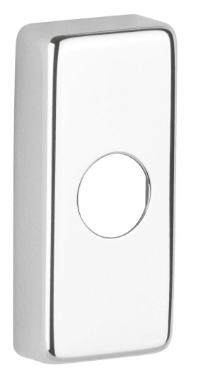 Hermat Fenstergriffrosette DK,eckig,glanz verchromt