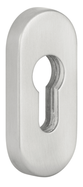 Hermat Schieberosette 2076.S,oval, PZ,9mm, edelstahl