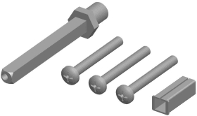 Hermat Befestigungsset 4089.WG, VK 8,TS 38-43, Hülse 8 auf 10