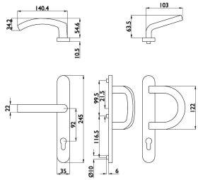 Hermat Wechselgarnitur 1955/3133,LS ov.,PZ92/8,braun,ähnl.RAL 8019 besch.