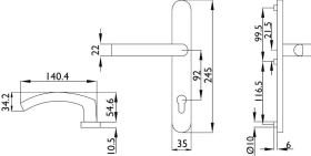 Hermat Halbgarnitur 1955/2082.AUS,LS ov.,PZ92/8,braun,ähnl.RAL 8019