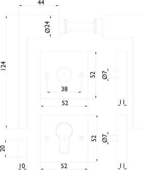 Hermat Wechselgarnitur 1682.L/2311.SC,Ros.,eck.,PZ,8,DR,ER,TS 37-47