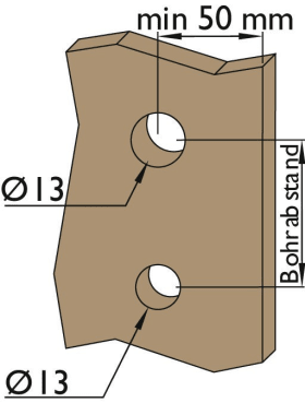 Hermat Stoßgriff-Set 6406/8000,BA 300x20,L 400, TS 40, TS 38-42,ER