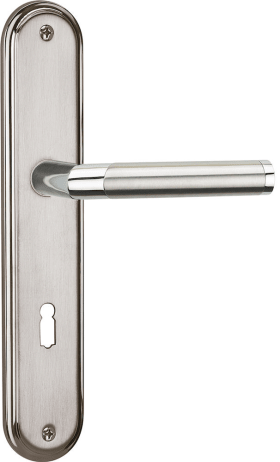 Hermat Drückergarnitur 1114.S,LS ov.,BB72/8,gl.chr./ER ma.,o.No.