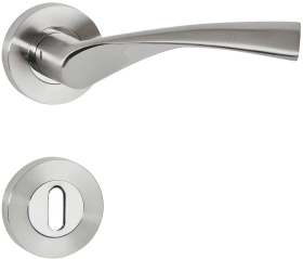 Hermat Drückergarnitur 1290.BIC/2061,Ros.,rd.,WC/S,8(8),ER.pol./ma.,TS 38-45