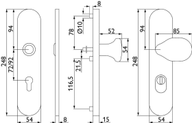 Hermat SI-WSG 1901/2091/3128,LS ov.,15mm,ES1,ZA/PZ 92/8,w ähnl.RAL 9016,TS60-80