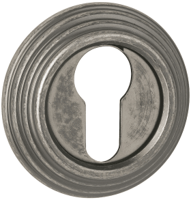 Hermat Schlüsselrosette 2069,rund,PZ, 11mm,eisenf.schw.