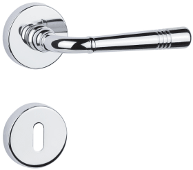 Hermat Drückergarnitur 1174.F/2031,Ros.,rd.,BB,8,gl. verchr.,TS 38-42