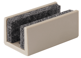 Hermat Bodenführung NOVARA 9270/699,1-flg., Aluminium, naturfarbig elox.