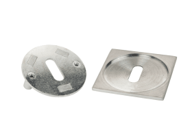 Hermat Schlüsselrosette 2611.FL,eckig,BB, 2,8mm,TS 38-45,smoke bla.