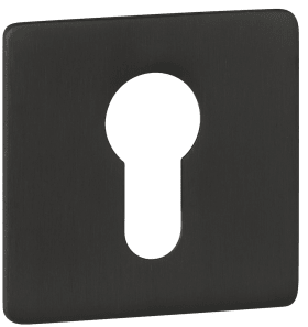 Hermat Schlüsselrosette 2611.FL,eckig,PZ, 2,8mm,TS 38-45,smoke bla.