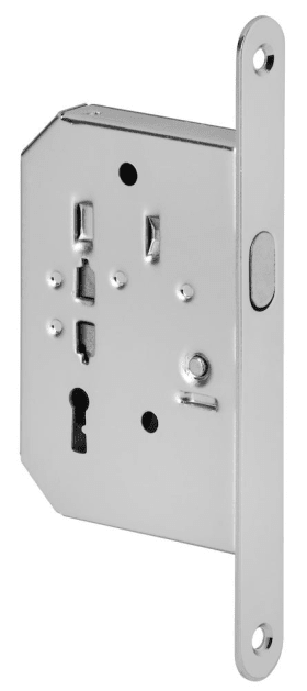 Hermat Schiebetürschloss 3656,mit Zirkelriegel,BB,D50,F16x160rd,vern.