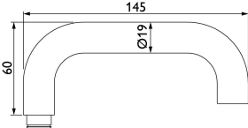 Hermat Drückerlochteil BASIC 91 1891.19, 8mm,edelstahl matt