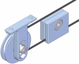 Zubehörset, SAN REMO 9170.SAFE/SYNCHRO, für Design-Schiebetürbeschlag