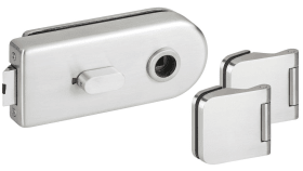 Hermat Ganzglastürschloss 6016U/6315,WC/SS,8mm,ER,FlüFA