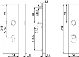 Hermat SI-DRG 1835/2094,LS eck.,15mm,ES1,ZA/PZ 72/8,ER pol.,TS36-53