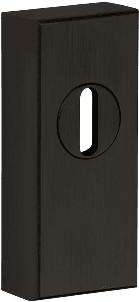 Hermat Schieberosette 2076.KS/KANT,eckig, PZ- ZA,15mm, smoke black