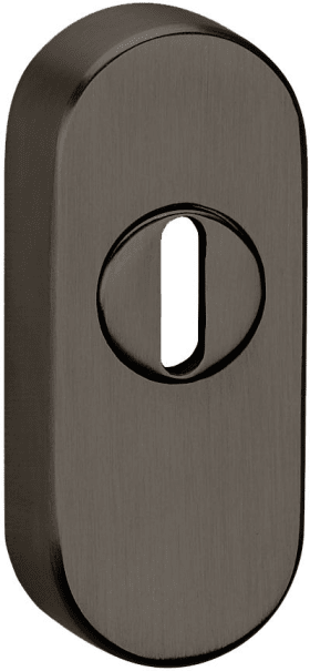 Hermat Schieberosette 2076.KS/OVAL,oval, PZ,11,5mm, smoke black