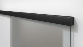 Hermat Schiebetürbeschlag,mit Laufschiene,SAN REMO, 2400mm, 80kg, ESG/VSG,schwarz