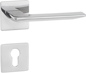 Hermat Drückergarnitur 1691/2611.FL,Ros.,eck.,PZ,8,ER pol.,TS 38-45