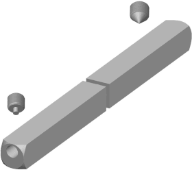 Hermat Antipanikstift 4017.P, 9x173mm, LA 53,5/ LI 120mm verzinkt