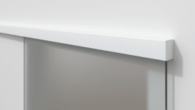 Hermat Schiebetürbeschlag,mit Laufschiene,SAN REMO, 4000mm, 60kg, ESG/VSG,weiß