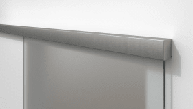 Hermat Schiebetürbeschlag,mit Laufschiene,SAN REMO, 2500mm,fix, 150kg, ESG/VSG,grau