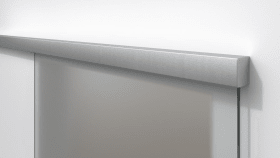 Hermat Schiebetürbeschlag,mit Laufschiene,SAN REMO, 2000mm,fix, 150kg, ESG/VSG,silber