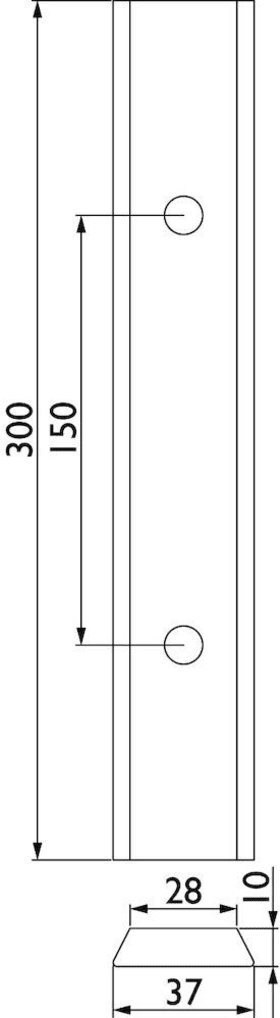 Hermat Stoßgriff 8086,BA 150,L 300,ER-Optik