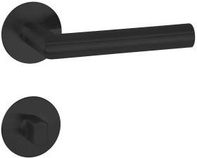 Hermat Drückergarnitur 1802/2403,Ros.,rd.,WC/S,8(8),cl.black PVD,TS 38-42