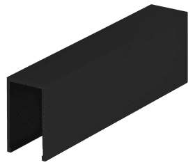 Hermat Glashalteprofil,6958,L6.000mm,zum Anschrauben,Aluminium,schwarz,classic black