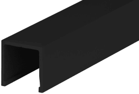 Hermat Glashalteprofil,6950,L6.000mm,zum Anschrauben,Aluminium,classic black