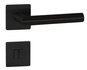 Hermat Drückergarnitur 1802/2611,Ros.,eck.,WC/S,8(8),cl.black PVD,TS 37-47