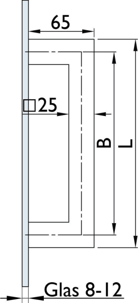 Hermat Stoßgriff 8002.K,BA 1.200x25x25,L 1.225,cl.black