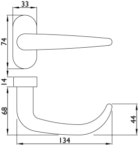 Hermat FS Drückergarnitur 1816/2085.FS,Ros.,ov.,PZ,9,ER,TS 40-90,o.No.
