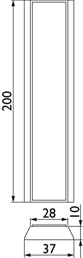 Hermat Stoßgriffpaar 8086/SKLx37/28x10,L 200,cl.black
