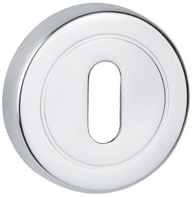 Hermat Drückerrosette 2233.K.RHF,rund,DR,gl. verchr.