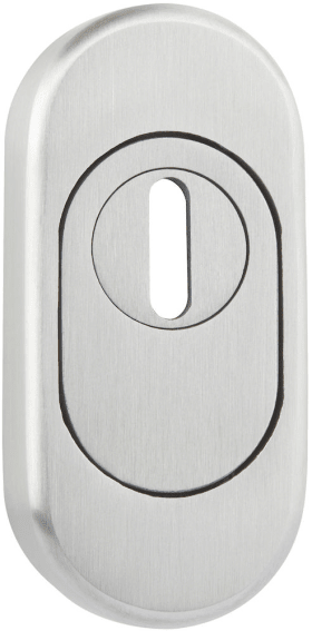 Hermat Schieberosette 2079.KSV/OVAL,oval, PZ- ZA,16mm, edelstahl pol.