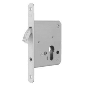 BKS Schiebetürschloss 0371,PZ,D55,F20x172rd,NiSi