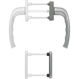 HOPPE Balkontür-Halbgarnitur New York 0810/961N/962NS, Aluminium