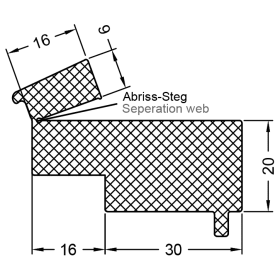 DICHTUNG TD 20/46 SCHWARZ F. BODENSCHWELLE