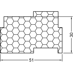 DÄMMPROFIL 51/100 1150 MM  (VE=8 ST.) 