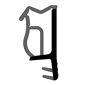 FLÜGELFALZDICHTUNG D3830-0150000 GRAU