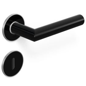 BICOLOR ZIMMERGARNITUR 162PCIX01230 90 M. FLACHEN EDELSTAHLROSETTEN TIEFSCHWARZ