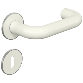 BICOLOR ZIMMERGARNITUR 111PCIX01230 99 MIT FLACHEN EDELSTAHLROSETTEN REINWEISS